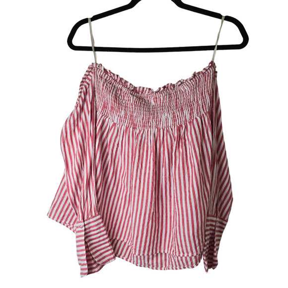 REVOLVE L'Academie Erin Top in Red & White Stripe Size medium - Picture 4 of 9